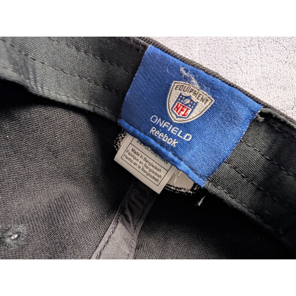 Pittsburgh Steelers Reebok NFL Equipment Onfield Fitted Hat Black Cap 0610-TS42B - Picture 6 of 7